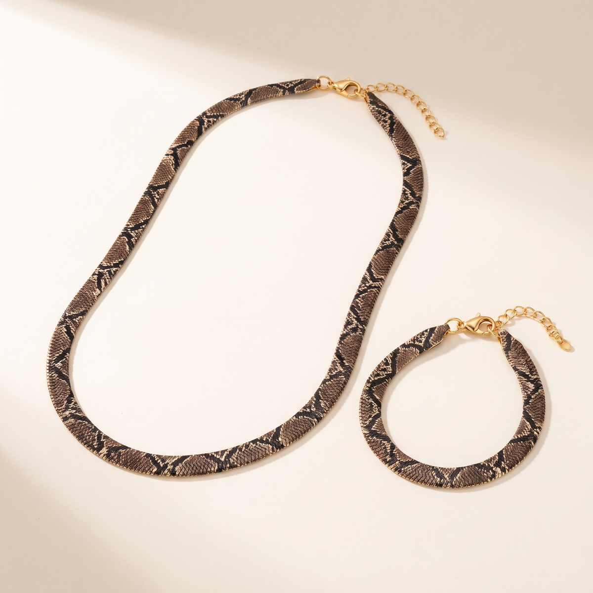 The Serpelle Python necklace and complimentary matching bracelet